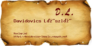 Davidovics László névjegykártya